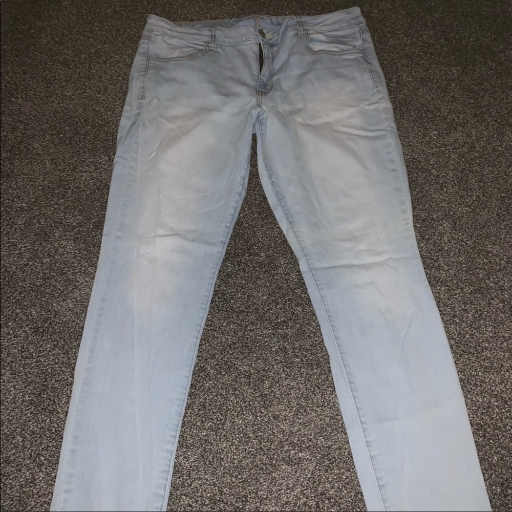 American eagle light wash jeggings